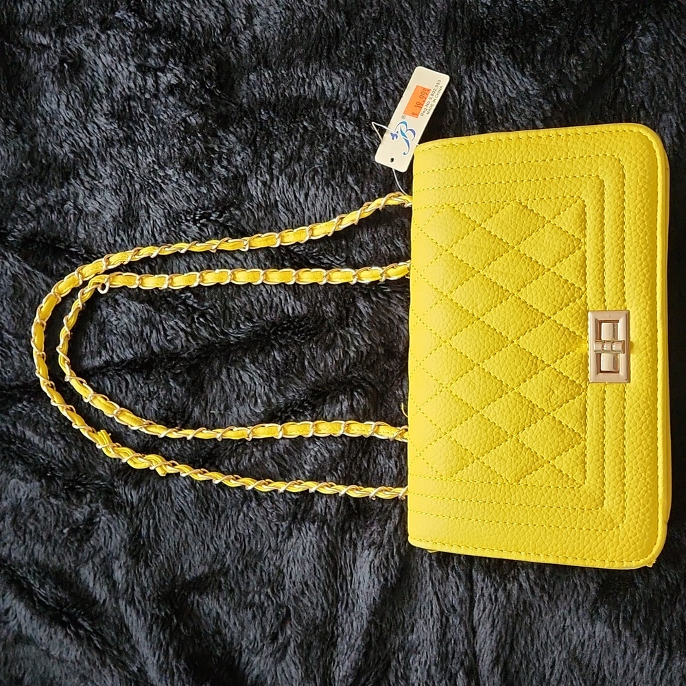 Yellow crossbody purse